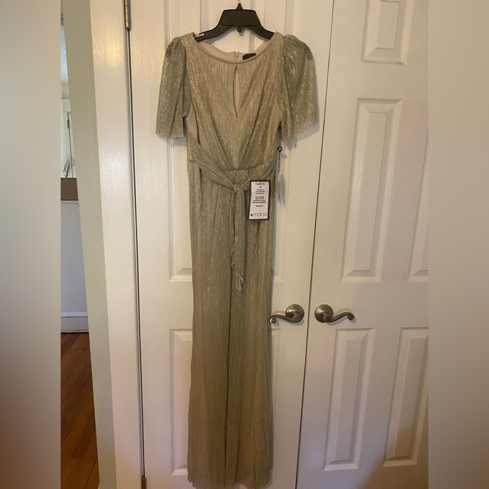 Adrianna Papell Gold Gown NWT